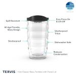 Tervis Made in USA Double Walled NFL Baltimore Ravens Insulated Tumbler Cup Keeps Drinks Cold & Hot, 10oz Wavy, All Over