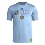 adidas Men's Atlanta United FC Jersey Hook Short Sleeve Pre-game Jersey, Smoke Blue, XX-Large