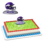NFL Minnesota Vikings Cake Decoration, Football Helmet Cake Topper, Officially Licensed Product Of The NFL, Ready To Use Birthday Cake Decoration