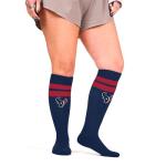For Bare Feet NFL HOUSTON TEXANS Cozy Feather Compression Varsity Stripe Team Color Large/Extra Large