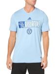adidas Men's Atlanta United FC Jersey Hook Short Sleeve Pre-game Jersey, Smoke Blue, XX-Large