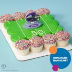 NFL Minnesota Vikings Cake Decoration, Football Helmet Cake Topper, Officially Licensed Product Of The NFL, Ready To Use Birthday Cake Decoration