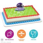 NFL Minnesota Vikings Cake Decoration, Football Helmet Cake Topper, Officially Licensed Product Of The NFL, Ready To Use Birthday Cake Decoration