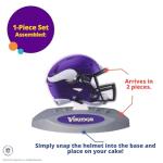 NFL Minnesota Vikings Cake Decoration, Football Helmet Cake Topper, Officially Licensed Product Of The NFL, Ready To Use Birthday Cake Decoration