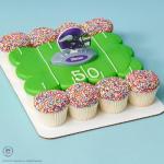 NFL Minnesota Vikings Cake Decoration, Football Helmet Cake Topper, Officially Licensed Product Of The NFL, Ready To Use Birthday Cake Decoration