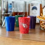 Rico Industries NFL Football Arizona Cardinals 2oz Ceramic Shot Glass for Fans, Laser Engraved In Team Color Single Shot Glass