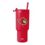 Simple Modern Officially Licensed NHL Ottawa Senators 30 oz Tumbler with Flip Lid and Straws | Hockey Insulated Cup Stainless Steel | Gifts for Men Women | Trek Collection | Ottawa Senators