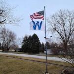 Time Roaming 3x5 Ft Chicago Wrigley Field W Win Polyester Flag with Brass Grommets