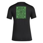 adidas Womens Austin FC Pre-Game Short Sleeve Soccer T-Shirt,Black/Austin Fc,X-Large