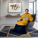 Snuggie Nashville Predators – The Original Wearable Blanket with Sleeves | Super Soft Fleece | As Seen on TV | Officially Licensed NHL Gear