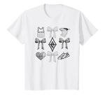 WNBA Las Vegas Aces Bow Grid T-Shirt, Youth, White, Large