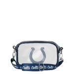 FOCO Indianapolis Colts NFL Team Stripe Clear Crossbody Bag