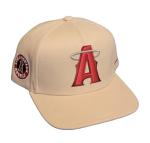 Mitchell & Ness Los Angeles Angels MLB City Connect Pro Crown Snapback Hat Cap, Cream