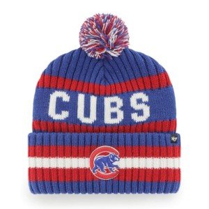 47 MLB Unisex-Adult Primary Logo Bering Cuffed Knit Pom Beanie Hat One Size (US, Alpha, One Size, Chicago Cubs)