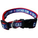 MLB Chicago Cubs Licensed PET COLLAR- Heavy-Duty, Strong, and Durable Dog Collar. Available in 29 Baseball Teams and 4 Sizes