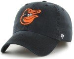 47 MLB Team Color Primary Logo Franchise Fitted Baseball Hat Cap, Unisex Adult - Baltimore Orioles - Black (X-Large)