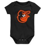Genuine Stuff MLB Newborn & Infants 0-24 Months Primary Logo Onesie Bodysuit Romper (Baltimore Orioles, 0/3 Months)