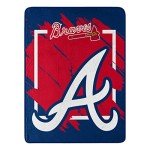 NORTHWEST ENTERPRISES MLB 46x60 Dimensional Design Micro Raschel Throw Blanket (Atlanta Braves)