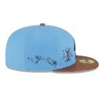New Era Arizona Diamondbacks 59FIFTY Blue Agave Collection Faux Leather Visor Fitted Cap, Hat (US, Numeric, 7 1/4, Blue)