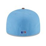 New Era Arizona Diamondbacks 59FIFTY Blue Agave Collection Faux Leather Visor Fitted Cap, Hat (US, Numeric, 7 1/4, Blue)
