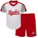 MLB Toddler 2-4 The Line Up Official 2 Piece Short Sleeve T-Shirt & Shorts Set (US, Age, 4 Years, Cincinnati Reds)