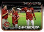 2024 TOPPS #133 ELLY DE LA CRUZ - MATT MCLAIN RESILIENT REDS ROOKIES CHECKLIST CINCINNATI REDS BASEBALL OFFICIAL TRADING CARD OF MLB