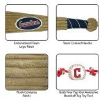 MLB Cleveland Guardians Baseball Bat Toy for DOGS & CATS. Soft Corduroy Plush Dog Toy with Inner SQUEAKER, MLB Chew Toys for Dogs or Cats. Durable Fun Interactive Dog Toy with Team Names and Logo