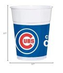 Chicago Cubs Plastic Cups - 16oz (Pack Of 25) - White, Blue & Red Durable Party Drinkware For Fans & Events