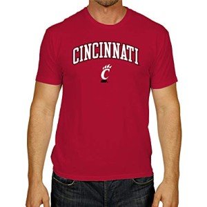 Campus Colors NCAA Adult Gameday Cotton T-Shirt - Premium Quality - Semi-Fitted Style - Officially Licensed Product (Cincinnati Bearcats - Red, Medium)