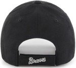 47 MLB Black White Outline Primary Logo MVP Adjustable Structure Hat, Adult One Size Fits All - Atlanta Braves - Black