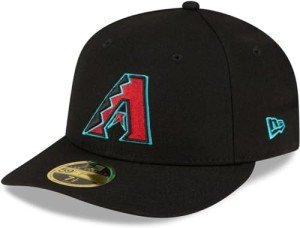 New Era Arizona Diamondbacks 59Fifty Alternate Low Profile Fitted Hat (US, Numeric, 7 3/8, Black)