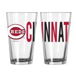 logobrands MLB Overtime 16oz Pint Glass (Cincinnati Reds)