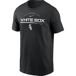 Nike Men's MLB Team Engineered Performance T-Shirt (US, Alpha, X-Large, Regular, Regular, Chicago White Sox - Black)