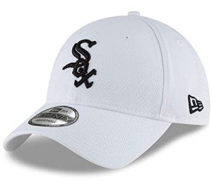 New Era MLB Core Classic 9TWENTY White Team Color Adjustable Hat Cap One Size Fits All (Chicago White Sox White)