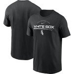 Nike Men's MLB Team Engineered Performance T-Shirt (US, Alpha, X-Large, Regular, Regular, Chicago White Sox - Black)