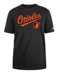 New Era MLB Men's Pregame T-Shirt (US, Alpha, XX-Large, Regular, Regular, Baltimore Orioles - Black)