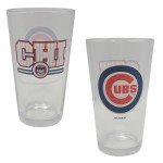 Licensed MLB Letterman 16oz Pint Glass (Chicago Cubs)