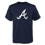 Ronald Acuna Jr. Atlanta Braves MLB Kids Youth 8-20 Navy Official Player Name & Number Jersey T-Shirt (US, Numeric, 14, 16, Regular, Navy)