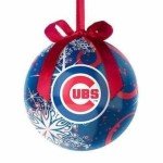 MLB 3-1/4" Large Decoupage Ball Ornament (Chicago Cubs)