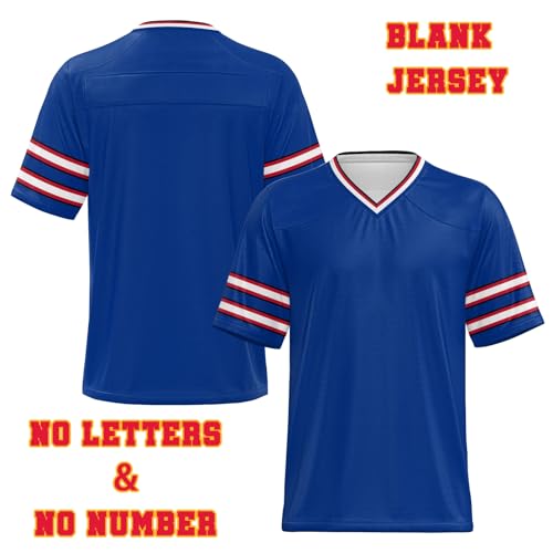 Personalized Bill Blue Football Jersey for All Ages