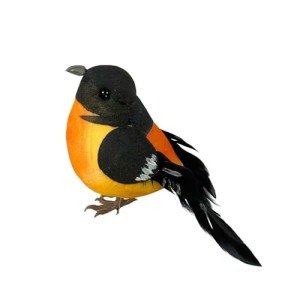 LWINGFLYER Baltimore Oriole Bird Realistic Artificial Birds Ornaments Feathered Bird Model for Decoration Arts & Crafts Photo Props Floral Arrangements Home Decor Figurines
