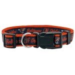 MLB Baltimore Orioles Licensed PET COLLAR- Heavy-Duty, Strong, and Durable Dog Collar. Available in 29 Baseball Teams and 4 Sizes