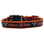 MLB Baltimore Orioles Licensed PET COLLAR- Heavy-Duty, Strong, and Durable Dog Collar. Available in 29 Baseball Teams and 4 Sizes