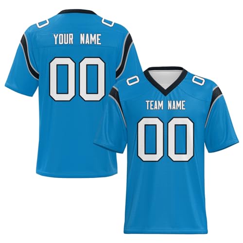 Personalized Panther Black Football Jersey for All Ages