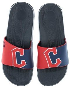FOCO Men's MLB Big Logo Raised Slide, Cleveland Guardians, Large