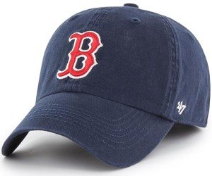 47 MLB Team Color Primary Logo Franchise Fitted Baseball Hat Cap, Unisex Adult - Boston Red Sox - Navy (Large)