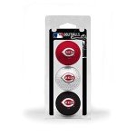 Team Golf MLB Cincinnati Reds 3 Golf Ball Pack Regulation Size Golf Balls, 3 Pack, Full Color Durable Team Imprint