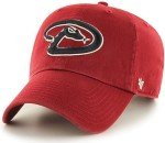 47 MLB Alternate Primary Logo Clean Up Adjustable Hat Cap, Adult One Size - Arizona Diamondbacks - Maroon