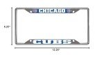 FANMATS 26533 Chicago Cubs Chrome Metal License Plate Frame, Team Colors, 6.25in x 12.25in