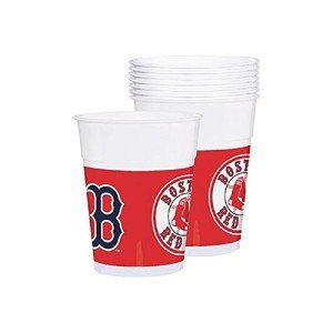 Boston Red Sox Plastic Cups - Pack of 25 - Premium Quality, Perfect for Sports Events & Team Parties